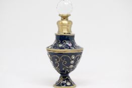 Brass & enamel scent bottle
