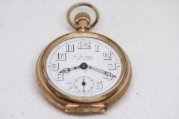 Thomas Russell & Son gold plated fob watch