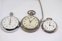 1 Stop watch, 1 pocket watch & 1 fob watch