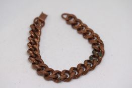 Copper curb bracelet