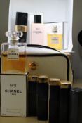 Collection of No 5 Chanel Paris perfumes, body lot