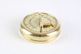 Brass sundial time reader