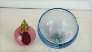 Caithness Glass atomiser and Caithness paperweight bowl