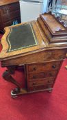 Victorian Burr Walnut Davenport Desk