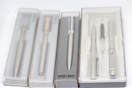 4 Boxed Parker ball point pens