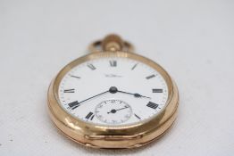 Gents 10ct Gold Filled Waltham USA Traveler Pocket