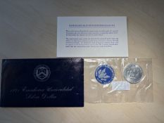 Uncirculated 40% silver Eisenhower dollar coin lib