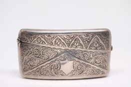 Unusual silver card case Weight 38.9g