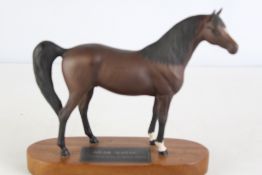 Beswick horse arab xayal on wooden plinth
