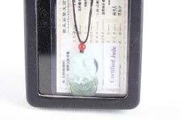 Boxed Jade cocktail necklace & cert