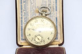 Waterbury vintage gold plated pocket watch with or