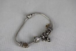 Silver Pandroa charm bareclet