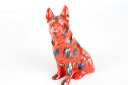 Anita Harris Alsatian dog signed in gold