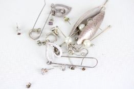 Collection of silver earrings