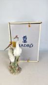 Lladro porcelain crane group, Hand Made in Spain