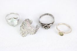 4 Silver rings