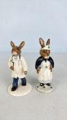 A pair of Royal Doulton Bunnykins porcelain figure