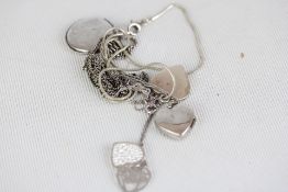 4 Silver necklaces