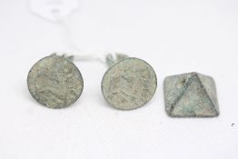 Medieval bronze seal matrice & 1 other