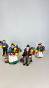 Royal Doulton Balloon Family Figures, modelled by