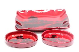 3x Pieces of Royal Doulton flambe signed Noke