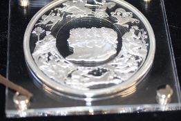 2015 bi-centenary medal bronze layered in 99.9% pure silver. with presentation case & papers