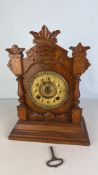 Ansonia â€˜Tivoliâ€™ Oak Mantel Clock