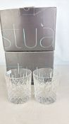 Stuart Crystal, a pair of cut crystal tumblers, bo
