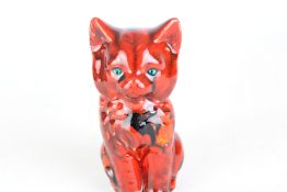 Anita Harris sitting cat signed in gold