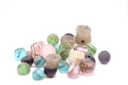 Collection of small decorative bead with various c