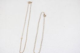 2x 9ct Gold necklaces - fine