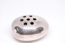 Danish Modernist chrome silver plate hawser holder