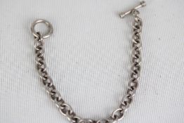 Silver T bar bracelet