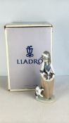 LladrÃ³ porcelain figure of girl with kittens, mod