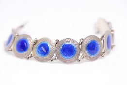 Silver & enamel bracelet