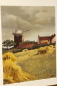 Robert Whitaker, Windmill Scene, Oil on Board, Sig
