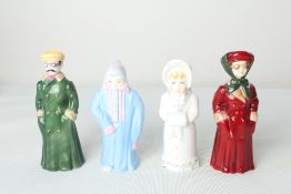 Royal Worcester candle snuffers x4 with coa