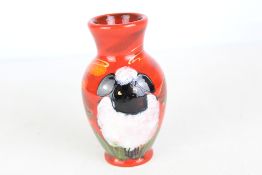 Anita Harris sheep vase signed in gold
