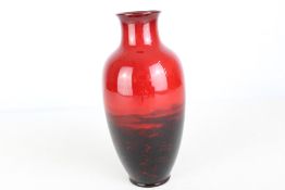 Royal Doulton flambe vase signed noke