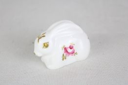 Boxed Royal crown derby baby rabbitt gold stopper