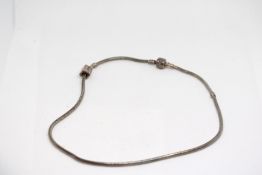 Large Pandora charm bracelet necklace