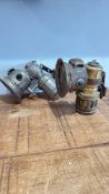 A pair of early 20th century carbide bicycle lamps, one marked “Lanko Model”