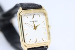 Gents Gold Tone Sekonda Tank Shaped Watch not curr