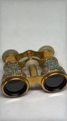 Cloisonné gilt-metal opera glasses