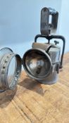 Metal bicycle or carriage lamp, stamped “BR”
