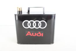Black Audi oil can