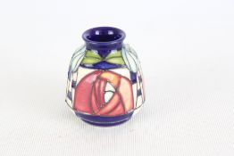 Moorcroft 2'' vase caledonia rose