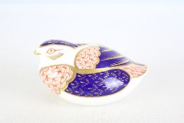 Royal crown derby quail with silver stopper
