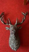 Resin stag’s head wall plaque