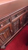 Carved oak sideboard cabinet